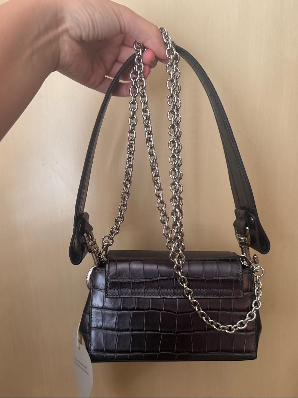 Vivienne Westwood Black Croc-Embossed Handbag - Picture 2 of 10
